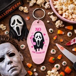 3/$15 | Cute Horror Keychain • “NO YOU HANG UP” Scream Phone • Ghostface